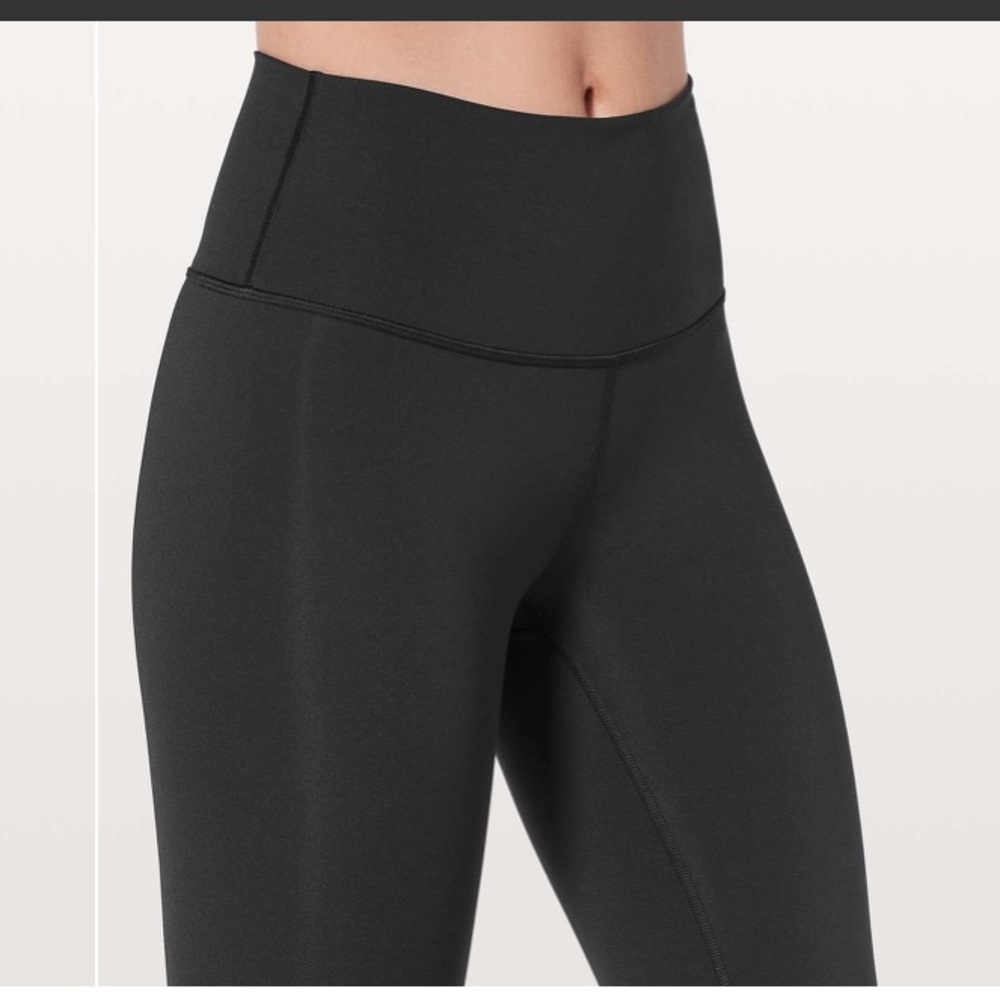 Lululemon Black Wunder Under High-Waisted Athletic Capri Leggings - Picture 3 of 10